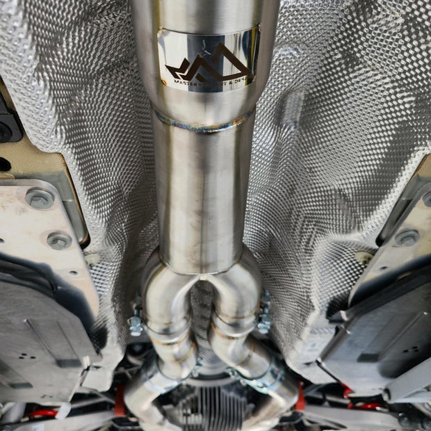 MAD BMW G8x M3 M4 S58 Resonated Single Midpipe (Brace Included)
