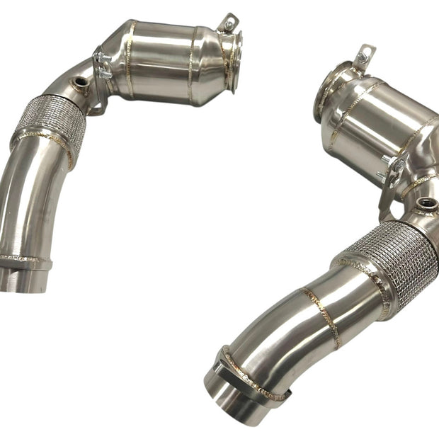 MAD BMW 2024+ S68 Primary Catted Downpipes (No CEL) | G90 G99 M5, F95 F96 X5M/X6M & G05/G06/G07/G09