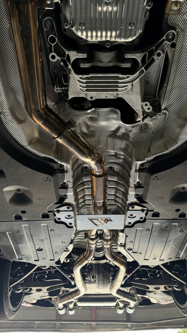 MAD BMW G87 M2 S58 Resonated Single Midpipe (Brace Included)