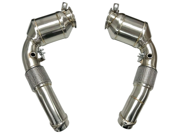 MAD BMW 2024+ S68 Primary Catted Downpipes (No CEL) | G90 G99 M5, F95 F96 X5M/X6M & G05/G06/G07/G09