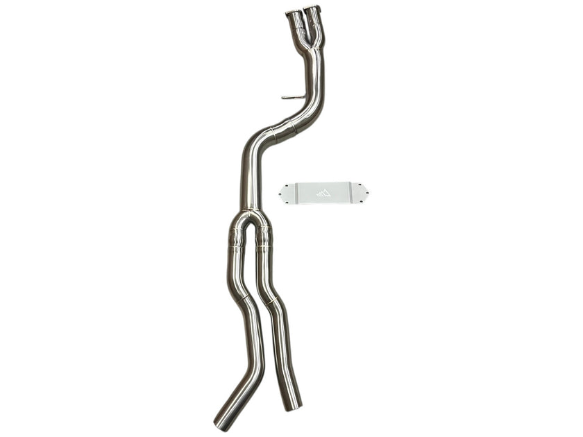 MAD BMW F87 M2C S55 Single Midpipe Non-Resonated W/ Brace