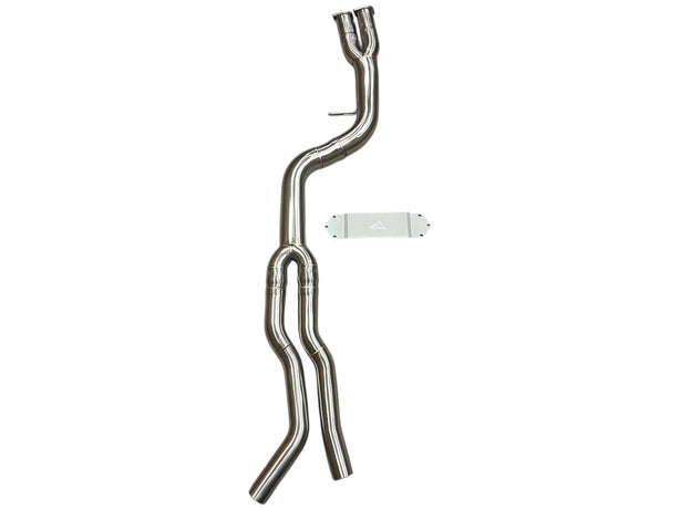 MAD BMW F87 M2C S55 Single Midpipe Non-Resonated W/ Brace