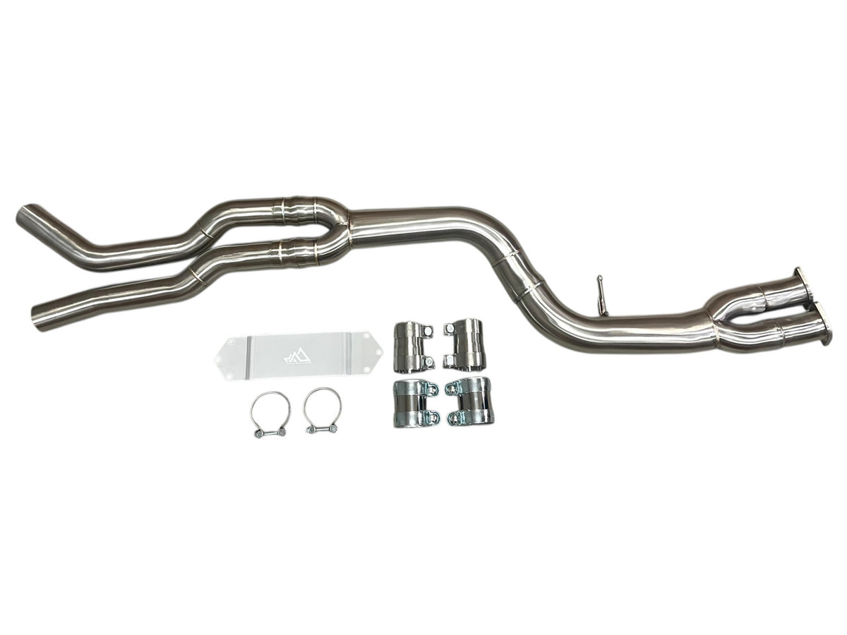 MAD BMW F87 M2C S55 Single Midpipe Non-Resonated W/ Brace