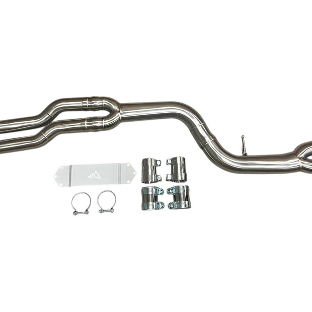 MAD BMW F87 M2C S55 Single Midpipe Non-Resonated W/ Brace