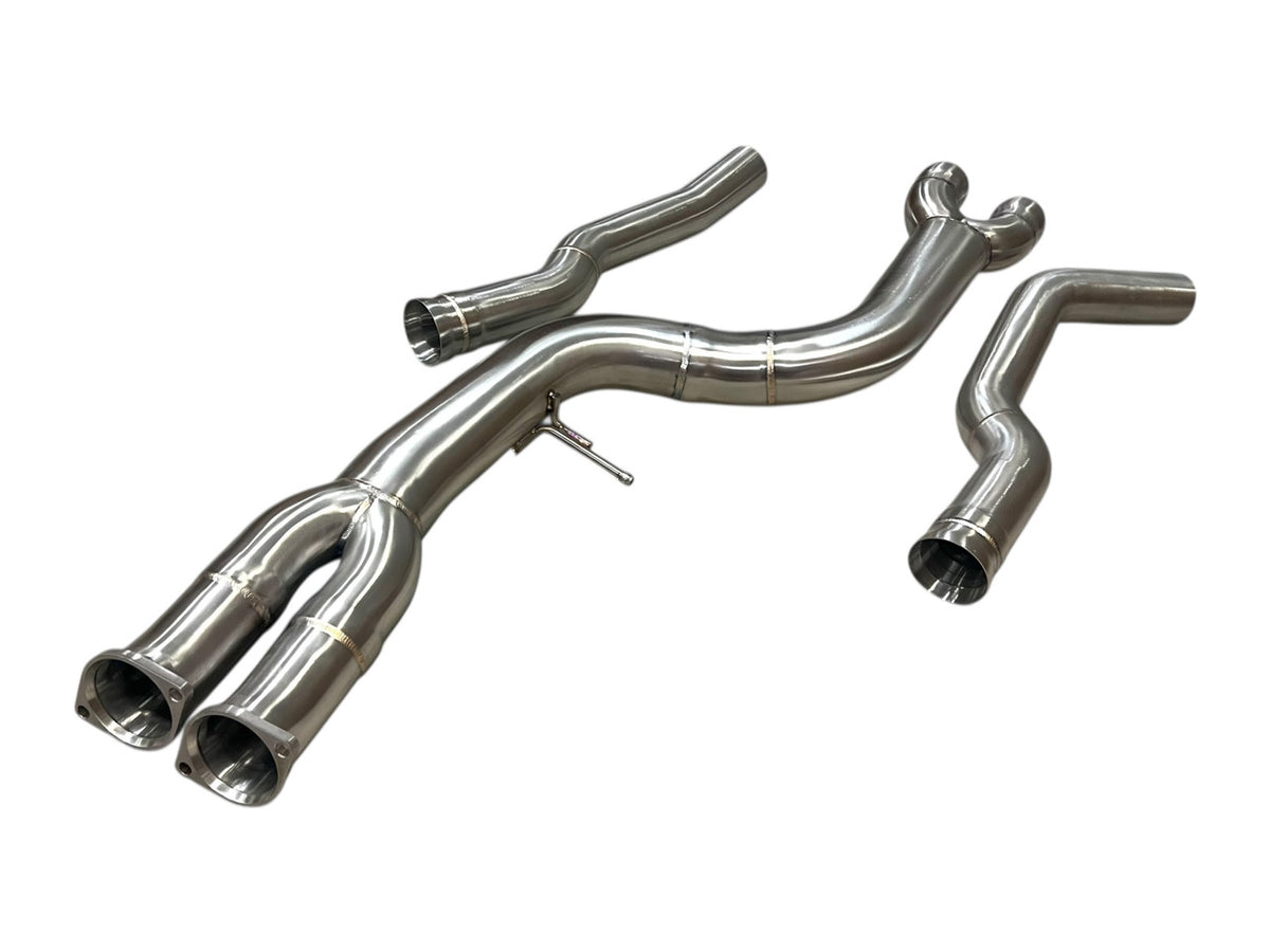 MAD BMW F87 M2C S55 Single Midpipe Non-Resonated W/ Brace