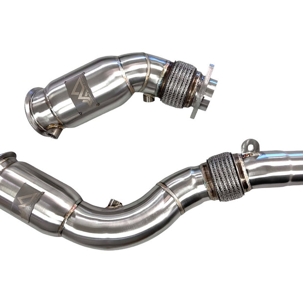 MAD BMW S55 Catted Downpipes M2C M3 M4 W/ Flex Section