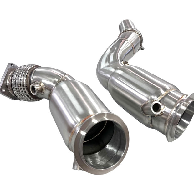MAD BMW S55 Catted Downpipes M2C M3 M4 W/ Flex Section