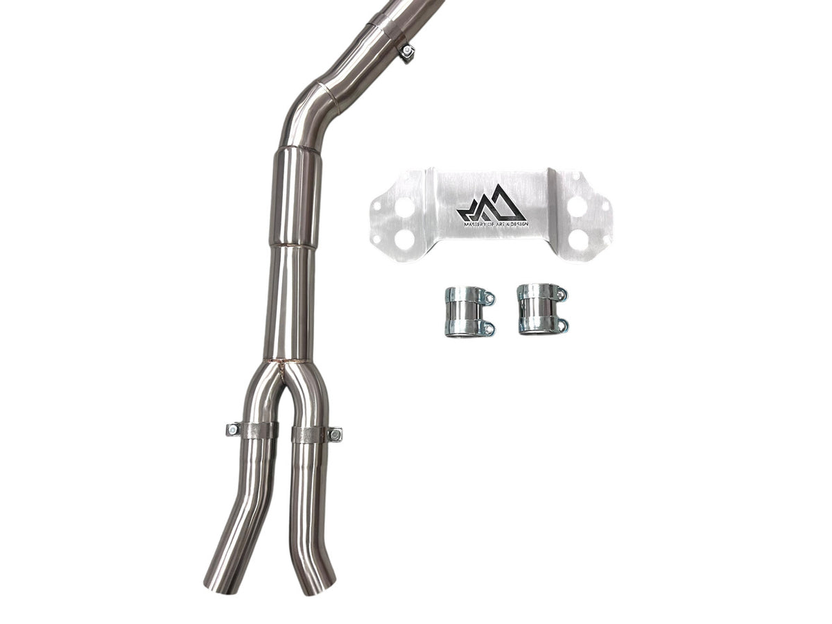 MAD BMW G8x M3 M4 S58 Resonated Single Midpipe (Brace Included)
