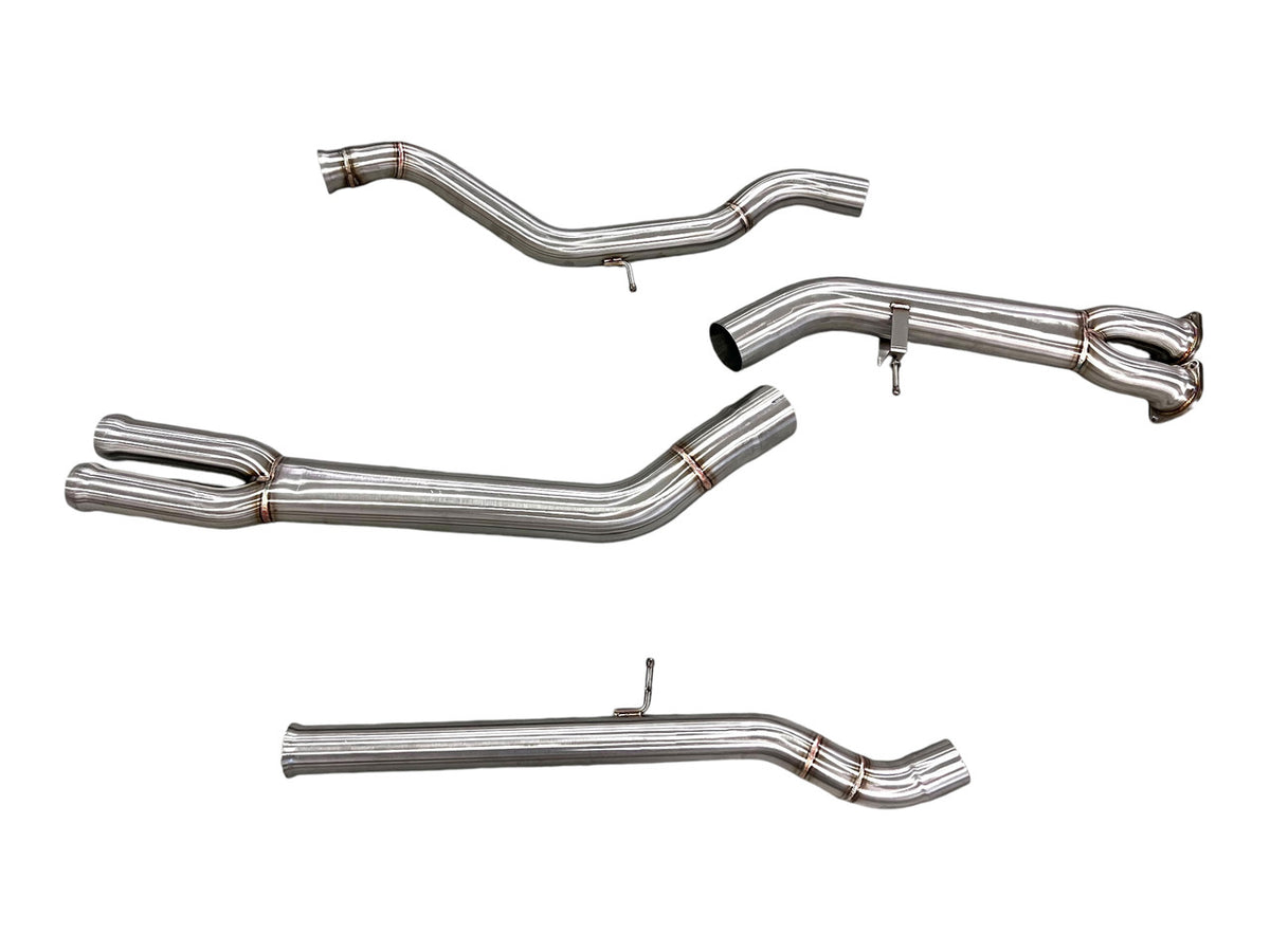 MAD BMW F8x M3 M4 S55 Single Midpipe (Brace Included)