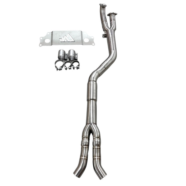 MAD BMW G87 M2 S58 Resonated Single Midpipe (Brace Included)