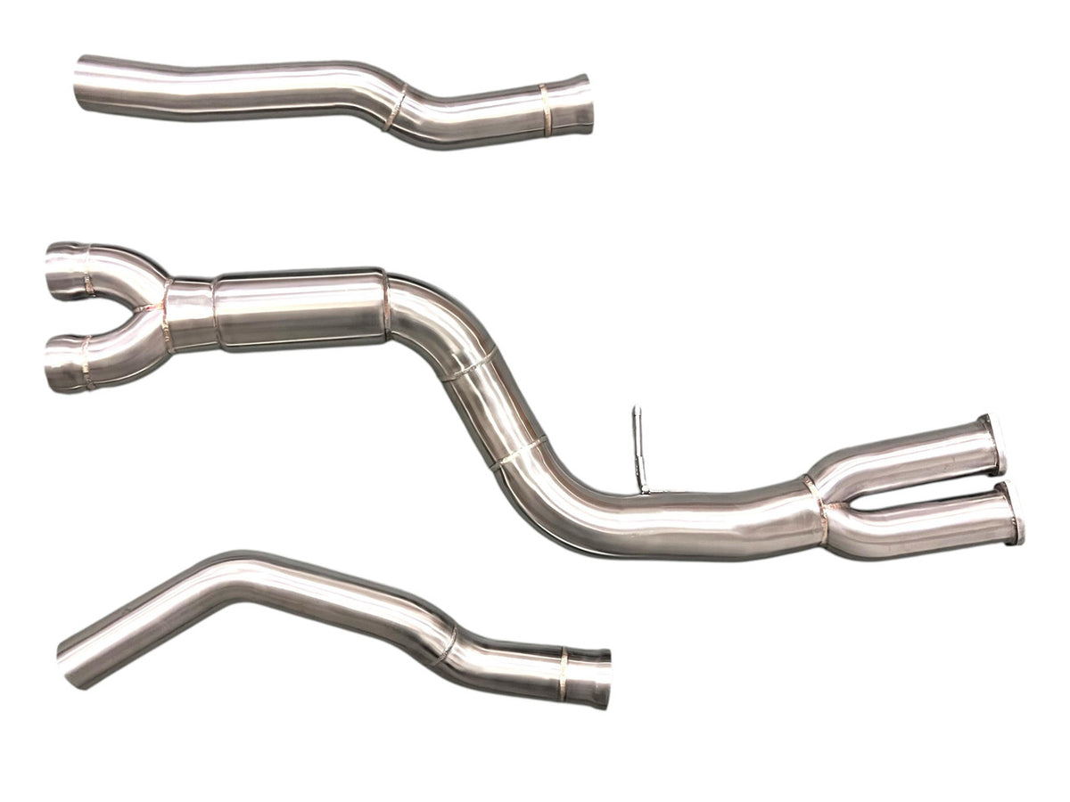 MAD BMW F87 M2C S55 Single Midpipe Resonated W/ Brace