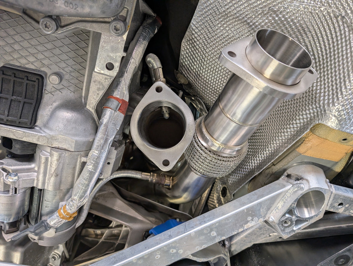 MAD BMW S58 Catted Downpipes M2 M3 M4 G87 G80 G82 G83 W/ No CEL Guarantee & Flex Section