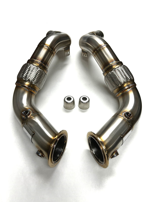 Evolution Racewerks BMW F85/F86 2015-19 X5M/X6M S63 Competition Series Catless Downpipes