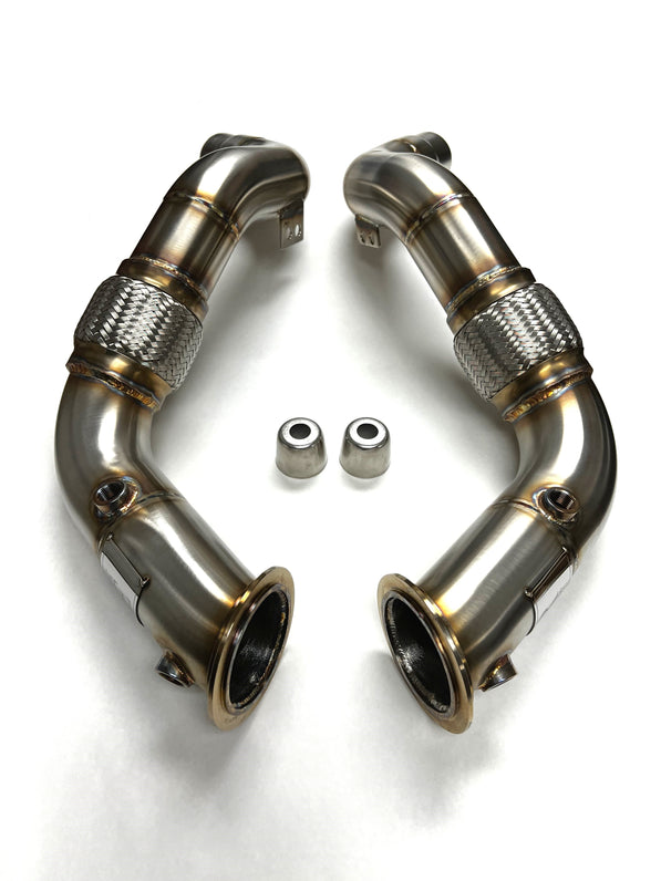 Evolution Racewerks BMW F10/F06/F12/F13/F01/F02/F15/F16 2011-17 550i/650i/750i/X5 50i/X6 50i N63 Competition Series Catless Downpipes
