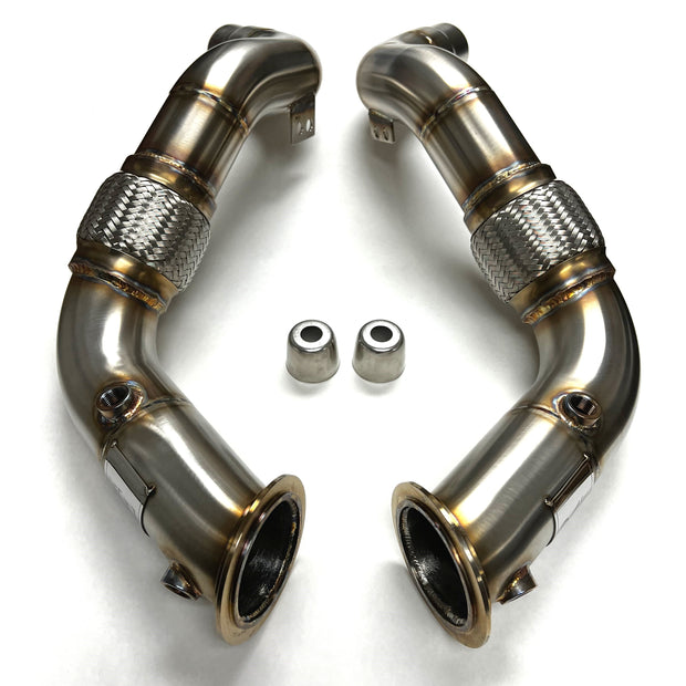 Evolution Racewerks BMW F10/F06/F12/F13/F01/F02/F15/F16 2011-17 550i/650i/750i/X5 50i/X6 50i N63 Competition Series Catless Downpipes