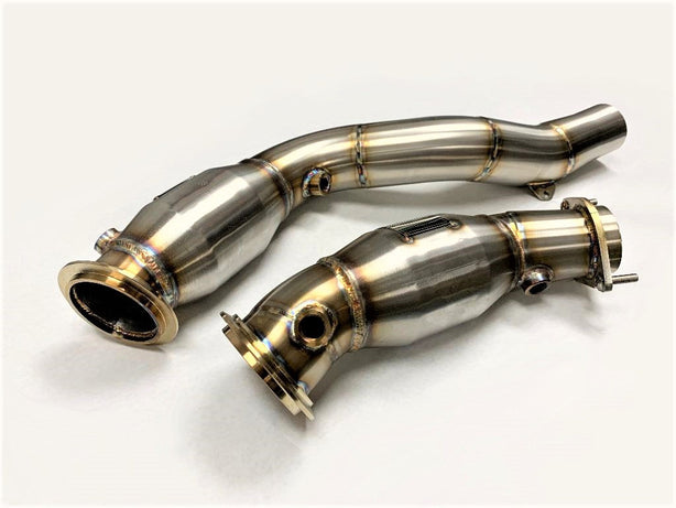Evolution Racewerks BMW F87/F80/F82/F83 M2/M3/M4 S55 Sports Series High-Flow Catted Downpipes