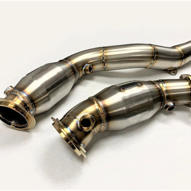 Evolution Racewerks BMW F87/F80/F82/F83 M2/M3/M4 S55 Sports Series High-Flow Catted Downpipes