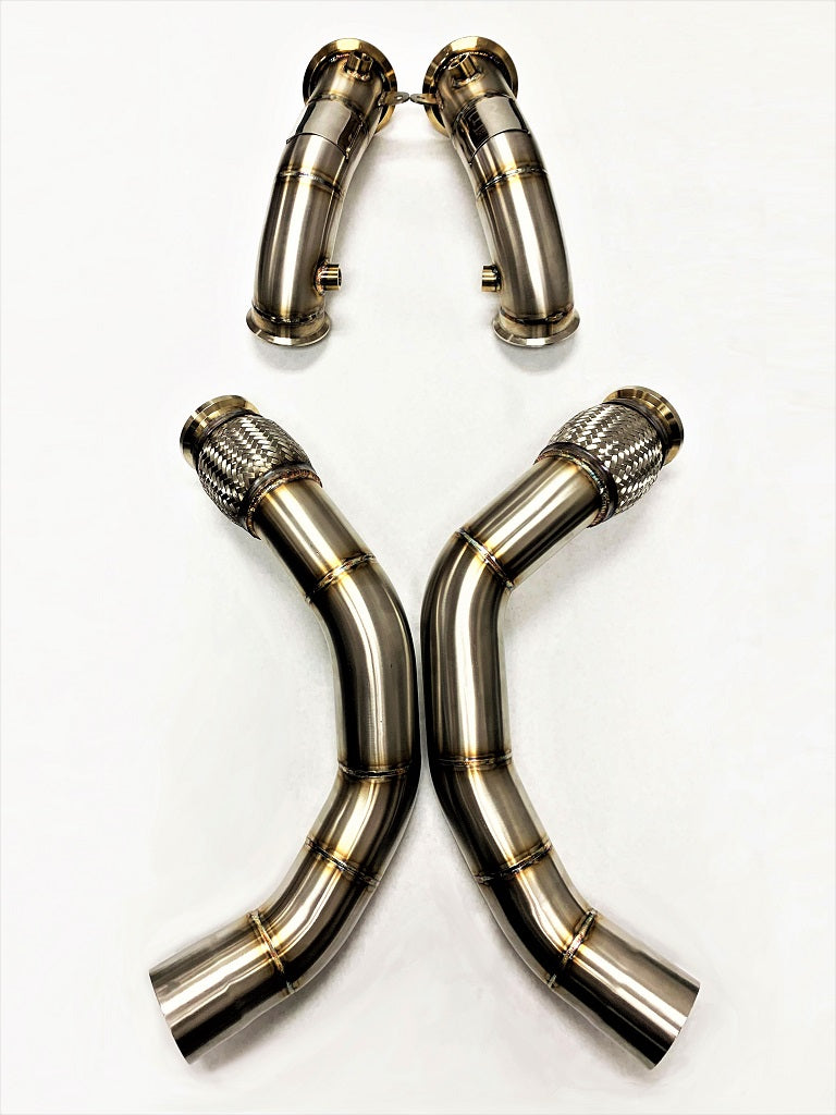 Evolution Racewerks BMW F90/F91/F92/F93 2018-23 M5/M8 S63M Competition Series Catless Downpipes