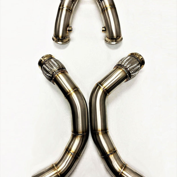Evolution Racewerks BMW F90/F91/F92/F93 2018-23 M5/M8 S63M Competition Series Catless Downpipes