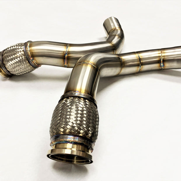 Evolution Racewerks BMW F95/F96 2019-23 X5M/X6M S63M Competition Series Catless Secondary Downpipes