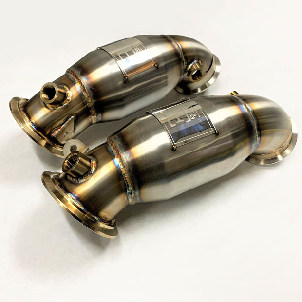 Evolution Racewerks BMW F90/F91/F92/F93 2018-23 M5/M8 S63M Sports Series High-Flow Catted Primary Downpipe