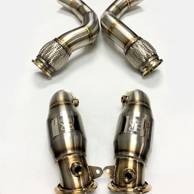 Evolution Racewerks BMW F90/F91/F92/F93 2018-23 M5/M8 S63M Sports Series High-Flow Catted Downpipe