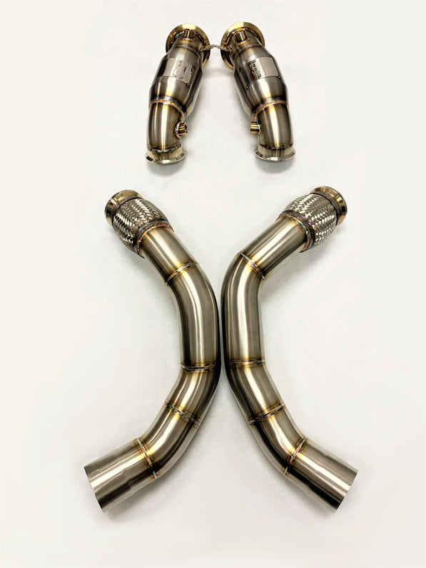 Evolution Racewerks BMW F90/F91/F92/F93 2018-23 M5/M8 S63M Sports Series High-Flow Catted Downpipe