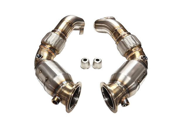 Evolution Racewerks BMW G30/G11/G12/G14/G15/G16/G05/G06/G07 2019+ M550i/750i/M850i/X5 M50i/X6 M50i/X7 M50i N63 Sports Series High-Flow Catted Downpipes