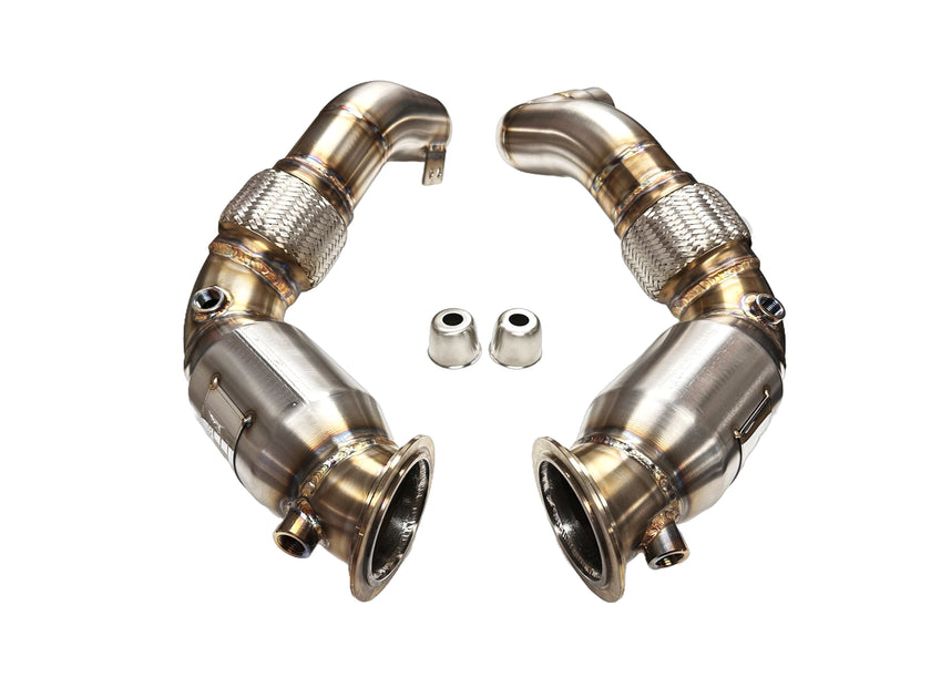 Evolution Racewerks BMW G30/G11/G12/G14/G15/G16/G05/G06/G07 2019+ M550i/750i/M850i/X5 M50i/X6 M50i/X7 M50i N63 Sports Series High-Flow Catted Downpipes