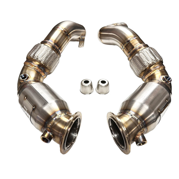 Evolution Racewerks BMW G30/G11/G12/G14/G15/G16/G05/G06/G07 2019+ M550i/750i/M850i/X5 M50i/X6 M50i/X7 M50i N63 Sports Series High-Flow Catted Downpipes