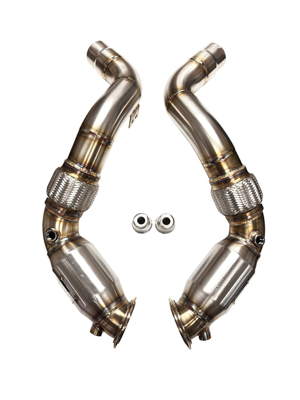 Evolution Racewerks BMW G30/G11/G12 2016-18 M550i/750i N63 Sports Series High-Flow Catted Downpipes