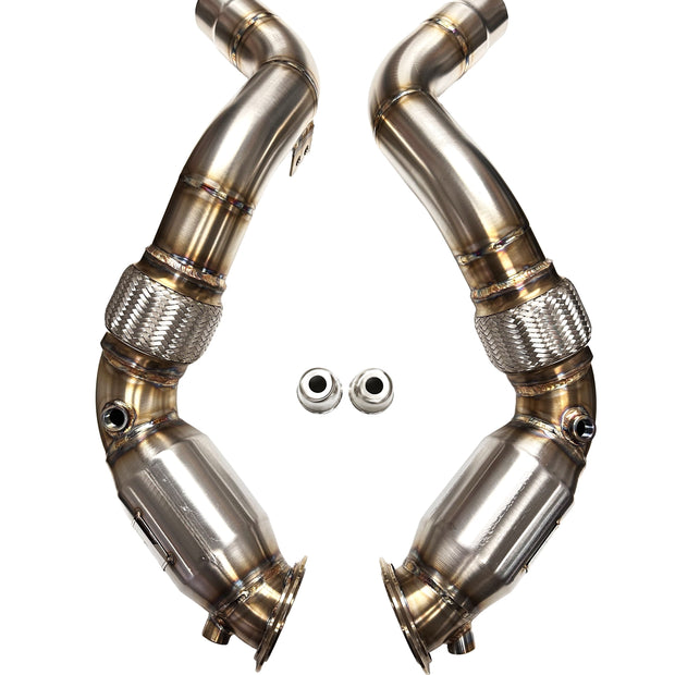 Evolution Racewerks BMW G30/G11/G12 2016-18 M550i/750i N63 Sports Series High-Flow Catted Downpipes