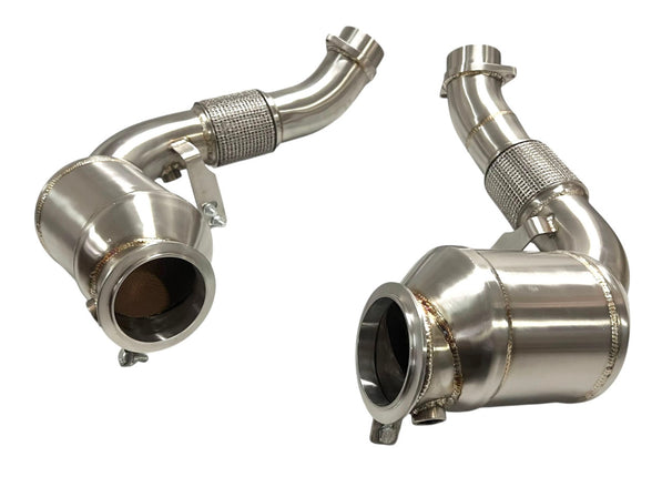 MAD BMW 2024+ S68 Primary Catted Downpipes (No CEL) | G90 G99 M5, F95 F96 X5M/X6M & G05/G06/G07/G09