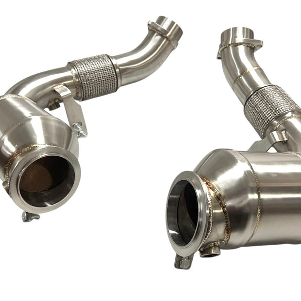 MAD BMW 2024+ S68 Primary Catted Downpipes (No CEL) | G90 G99 M5, F95 F96 X5M/X6M & G05/G06/G07/G09