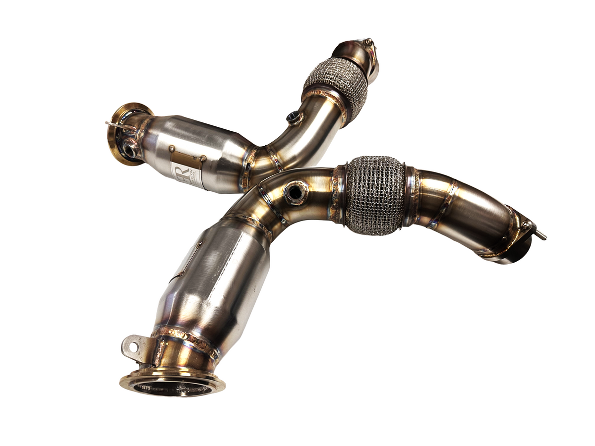 Evolution Racewerks BMW F95/F96 2024+ X5M/X6M S68 Sports Series High-Flow Catted Primary Downpipe LCI