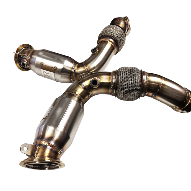 Evolution Racewerks BMW F95/F96 2024+ X5M/X6M S68 Sports Series High-Flow Catted Primary Downpipe LCI