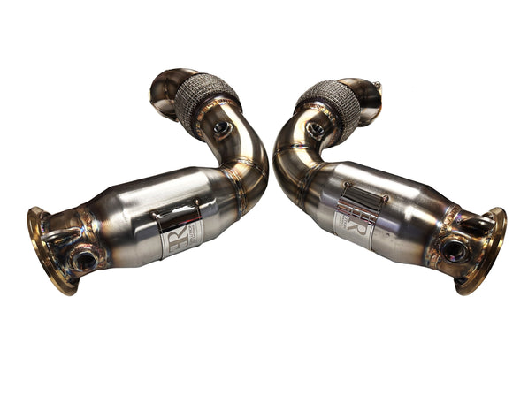 Evolution Racewerks BMW F95/F96 2024+ X5M/X6M S68 Sports Series High-Flow Catted Primary Downpipe LCI
