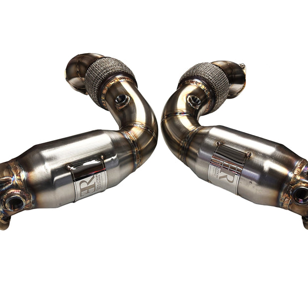 Evolution Racewerks BMW F95/F96 2024+ X5M/X6M S68 Sports Series High-Flow Catted Primary Downpipe LCI