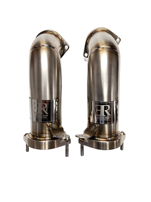 Evolution Racewerks BMW F95/F96 2024+ X5M/X6M S68 Competition Series Catless Secondary Downpipes LCI