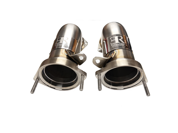 Evolution Racewerks BMW F95/F96 2024+ X5M/X6M S68 Competition Series Catless Secondary Downpipes LCI