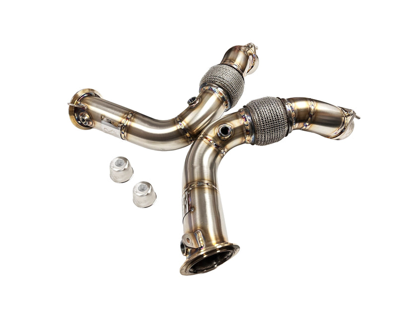 Evolution Racewerks BMW F95/F96 2024+ X5M/X6M S68 Competition Series Catless Primary Downpipe LCI