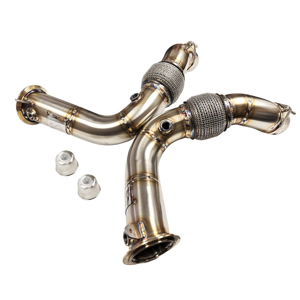 Evolution Racewerks BMW F95/F96 2024+ X5M/X6M S68 Competition Series Catless Primary Downpipe LCI