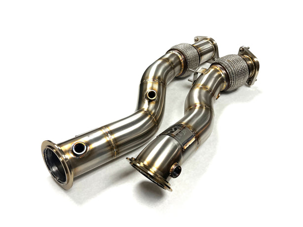 Evolution Racewerks BMW F97/F98 2020+ X3M/X4M S58 Competition Series Catless Downpipes
