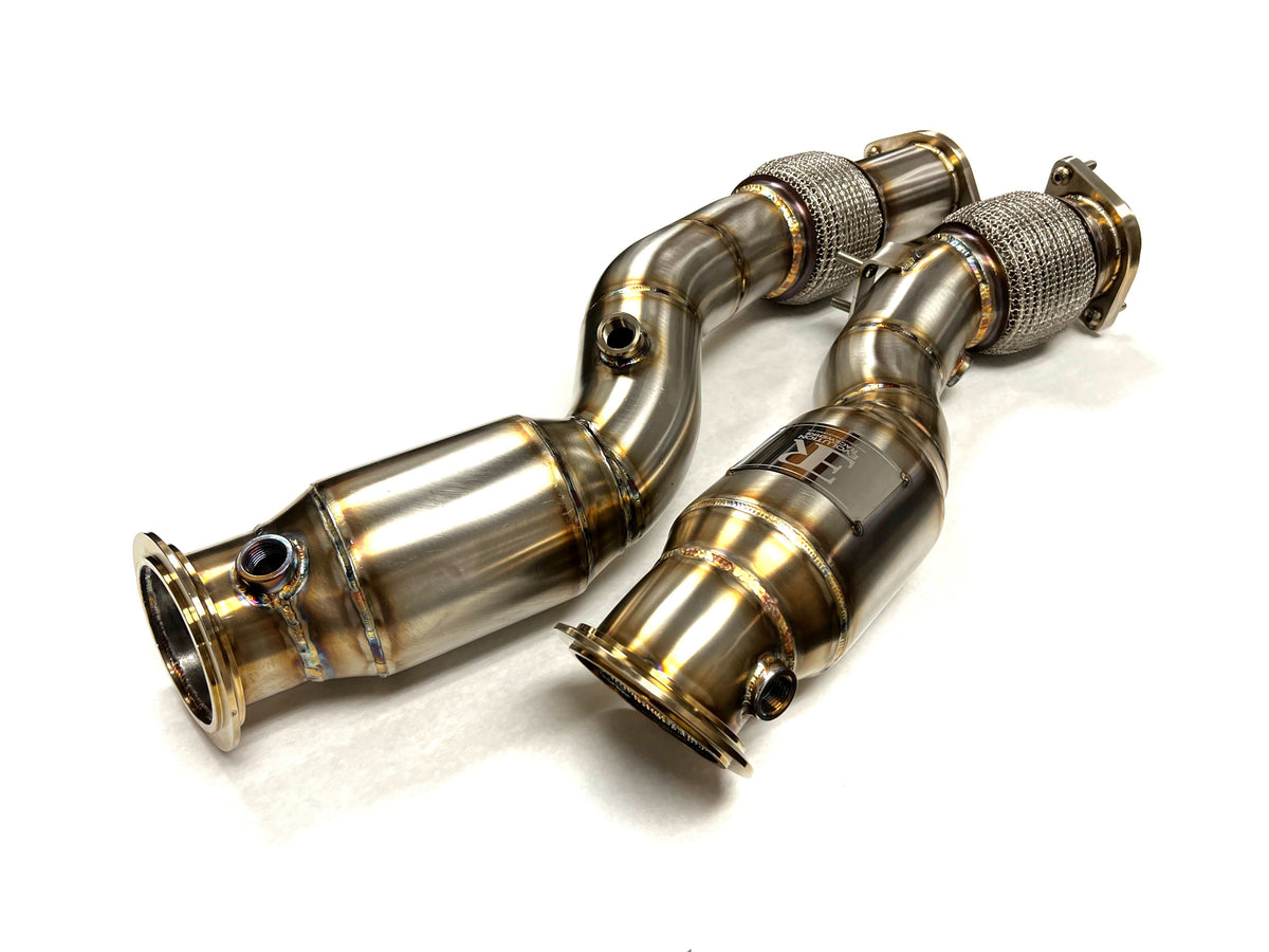 Evolution Racewerks BMW F97/F98 2020+ X3M/X4M S58 Sports Series High-Flow Catted Downpipes