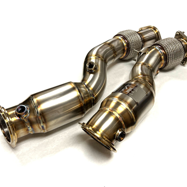 Evolution Racewerks BMW F97/F98 2020+ X3M/X4M S58 Sports Series High-Flow Catted Downpipes