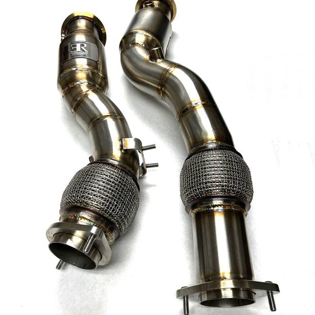 Evolution Racewerks BMW F97/F98 2020+ X3M/X4M S58 Sports Series High-Flow Catted Downpipes